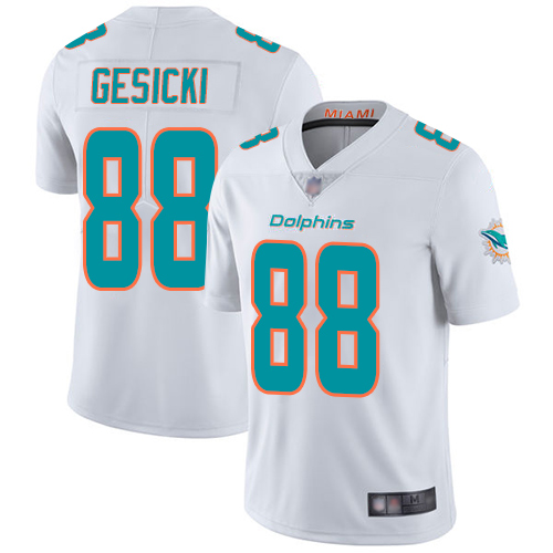 Nike Miami Dolphins 88 Mike Gesicki White Men Stitched NFL Vapor Untouchable Limited Jersey